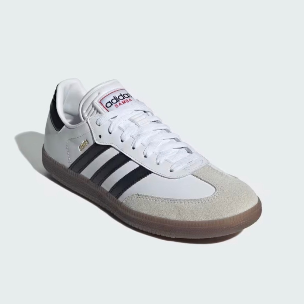 adidas White and Black Samba Retro Sneakers